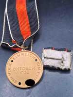 Medaille zur Erinnerung an den 1. Oktober 1938...