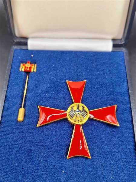 BRD Bundesverdienstkreuz BVK Nadel 1. Klasse Verdienstorden Orden Schwarze Etui