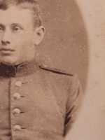 CDV um 1900 Militaria Würzburg Regiment Schulterstücke Uniform