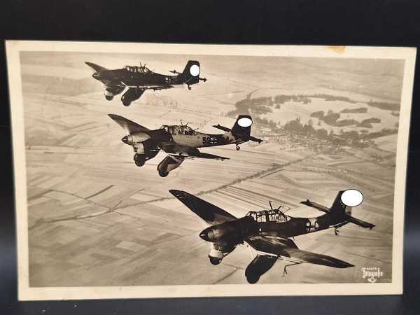 Ak Ansichtskarte Postkarte Unsere Luftwaffe Kette Sturzkampfflugzeuge Ju 87