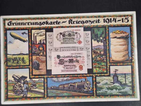 Ak Ansichtskarte Postkarte Erinnerungskarte Kriegszeit 1914-15 Marine Luftwaffe