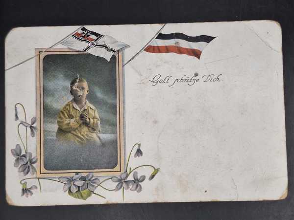 Ak Ansichtskarte Postkarte Kaiserliche Marine Kriegsmarine Gott Schütze dich