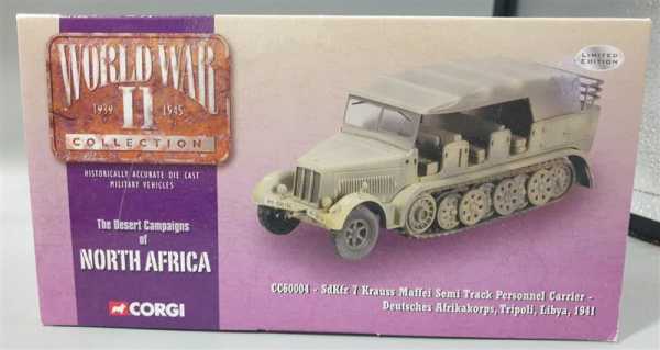 Corgi CC60004 SdKfz 7 Krauss Maffei Afrikakorps 1941 Libya Kettenfahrzeug 1:50