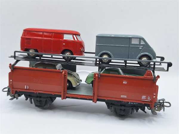 Märklin Eisenbahn Modellbau H0 Autotransporter 315/4 mit 4x Schuco PKW / LKW