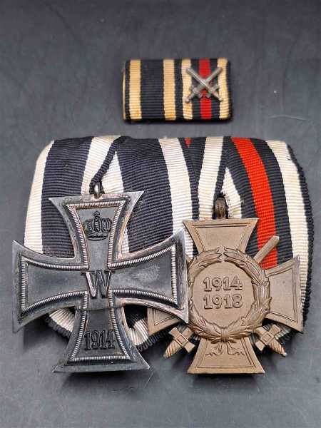 2er Ordensspange Eiserne Kreuz FEK Frontkämpfer Militaria TopZustand +Feldspange