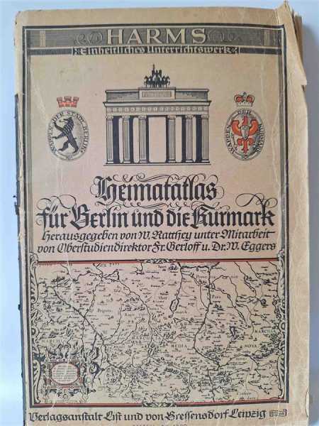 Heimatatlas für Berlin und die Kurmark 1937 Karten Deutschland