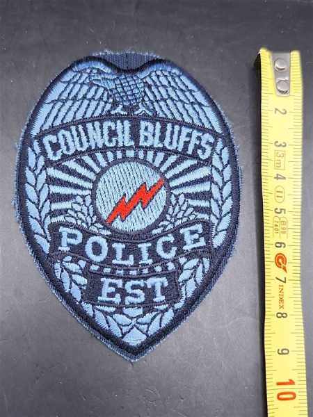 Council Bluffs Police Est Eagle Adler Polizei Police US Patch Ärmelabzeichen USA