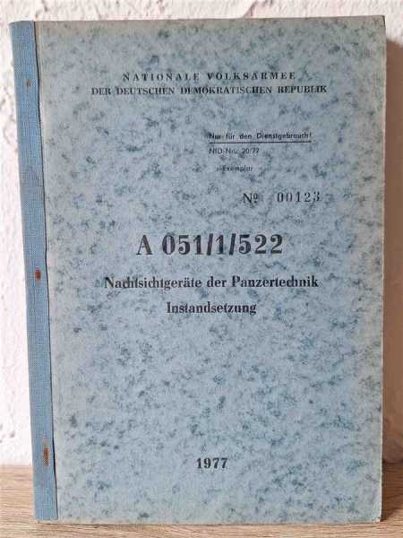 Nachtsichtgeräte der Panzertechnik Instandsetzung Militaria Dienstvorschrift DDR