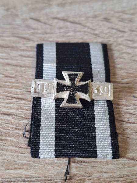 EK2 Eisernes Kreuz 2. Klasse 1939 Miniatur Spange am Band 57er Version BRD