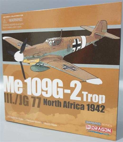 Dragon 50087 Me 109G-2 Trop III./JG 77 North Africa 1942 Metal Fertigmodell 1:72