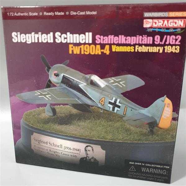 Dragon 50107 Siegfried Schnell Staffelkapitän 9./JG2 Fw190A 1943 Metal 1:72 Fert