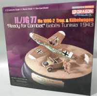 Dragon 50119 II./JG 77 Me 109g-2 Trop + Kübelwagen 1943 Metal Fertigmodell 1:72