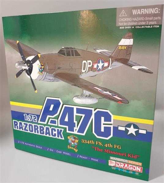 Dragon 50178 P-47C Razorback 334th 4th FG Missouri Kid Fertigmodell Metal 1:48