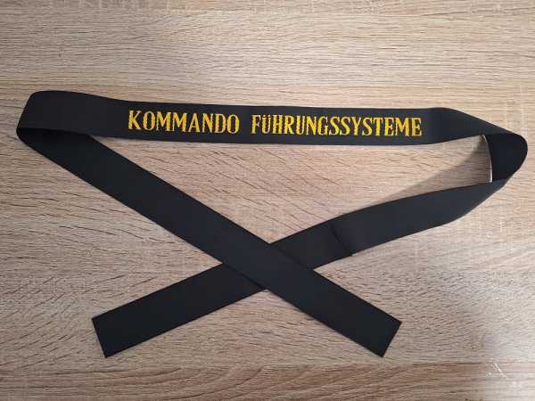 Mützenband Tellermütze Bundeswehr Bundesmarine Kommando Führungssysteme Uniform