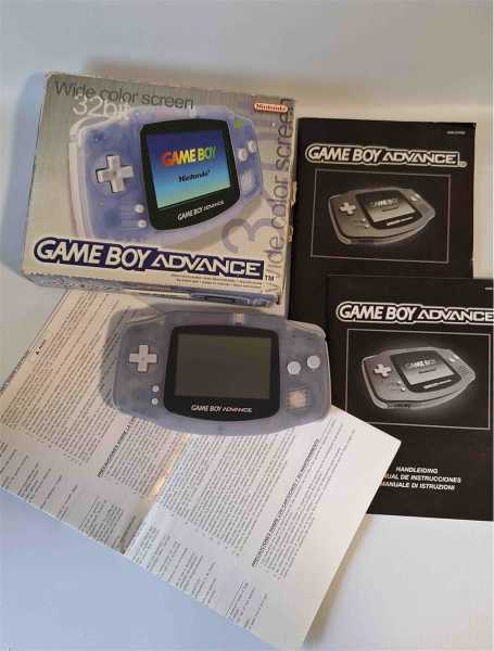 Handheld GBA Nintendo GameBoy Advance mit OVP Konsole in TOP Zustand! Clear Blue