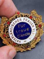 Orden Vaterländischer Frauen Verein Für Treue Dienste MIT KRANZS SELTEN! 1938