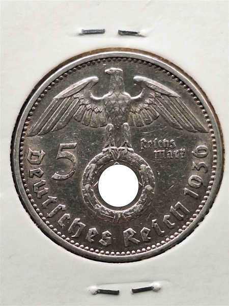 Silbermünze Deutsches Reich 1936 Mit HK 5 Reichsmark Hersteller J Hindenburg VZ