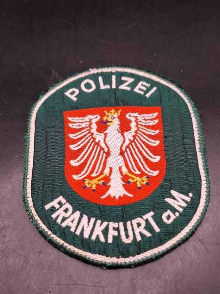 Stoffabzeichen Ärmelabzeichen Polizei Frankfurt a.M. alte Variante Hessen 1974