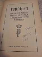 Festschrift zum Regiments Appell des ehem. Old. Inf. Regiment Nr. 91 1921