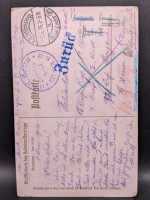 Ansichtskarte Postkarte Feldpost Künstlerkarte Morgenrot Soldaten Eiserne Kreuz