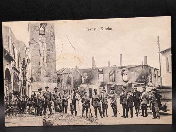 AK Ansichtskarte Feldpost Jarny Kirche Soldaten Westlicher Kriegsschauplatz