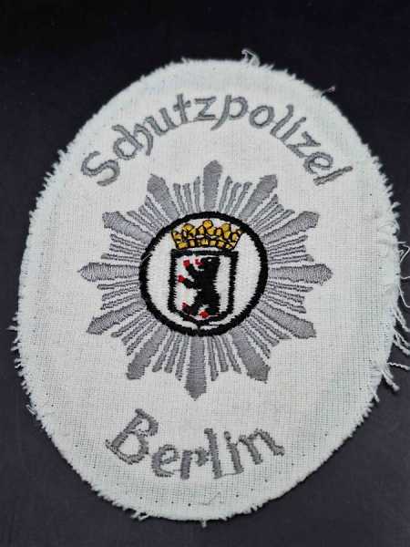 Stoffabzeichen Ärmelabzeichen Polizei Patch Schutzpolizei Berlin Weiß RAR