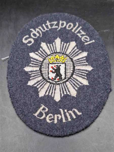 Stoffabzeichen Ärmelabzeichen Polizei Patch Schutzpolizei Berlin Blau