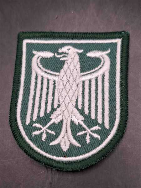 Stoff Ärmelabzeichen Bundesgrenzschutz Bundespolizei Polizei Patch Adler Silber