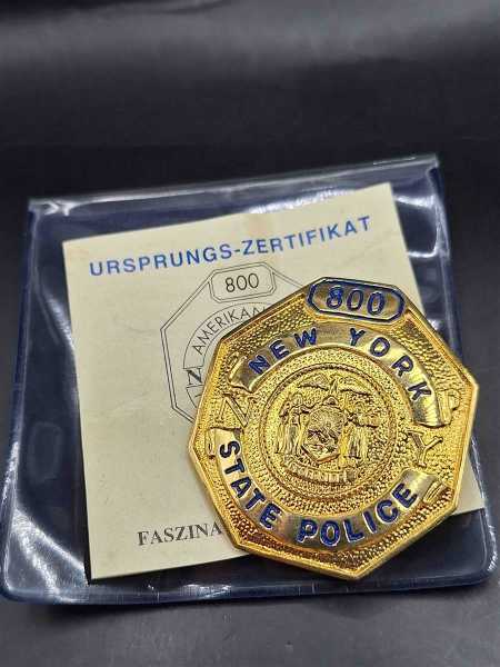 800 NEW YORK State Police Badge Polizei US Abzeichen Marke Insigne