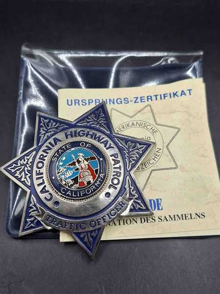 California Highway Patrol Police Badge Polizei US Abzeichen Marke Insigne