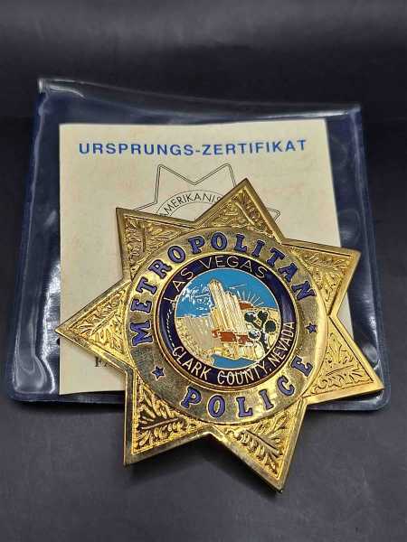 Las Vegas Clark County Nevada Metropolitan Police Badge Polizei US Marke RAR