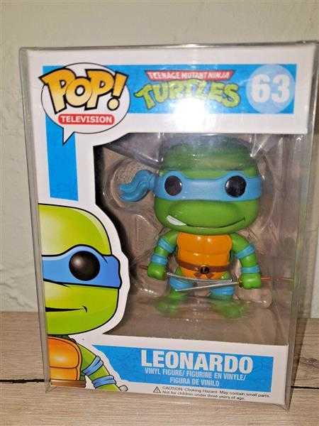 FUNKO POP Teenage Mutant Ninja Turtles Leonardo 63 IN PROTECTOR 2013 Selten!