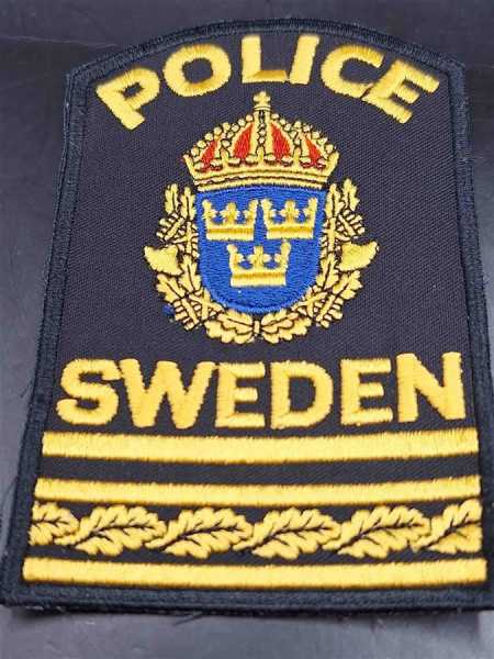 Ärmelabzeichen Stoffabzeichen Patch Schweden Polisen Police Sweden 3 Kronen