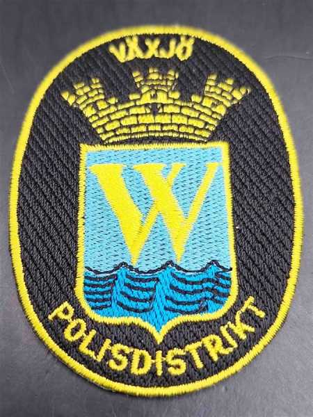 Ärmelabzeichen Stoffabzeichen Patch Schweden Polisen Police Växjö Polisdistrikt