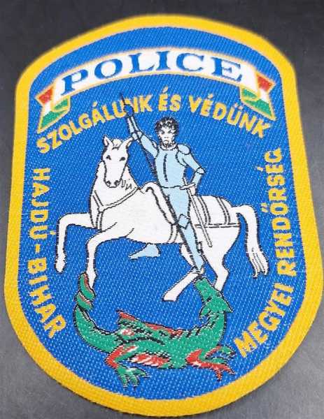 Ärmelabzeichen Patch Ungarn Hungary Police Szolgalunk es Vedünk Polizei