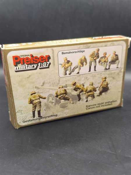 Preiser 16539 Military 1:87 Geschützpersonal zur 7,5cm PAK 40 Figuren Modellbau