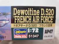 Hasegawa 51347 Dewoitine D.520 French Air Force Militaria Modellbau 1:72 France