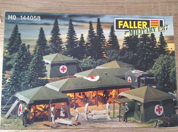 Faller Military 1:87 H0 144058 Modellbau Sanitätszelte Tents Rot Kreuz