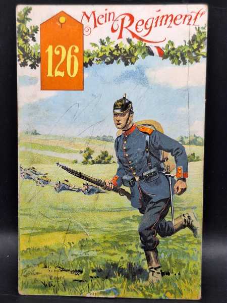 Ansichtskarte Postkarte Feldpost Infanterie-Regiment Nr. 126 Sehr schöne AK!