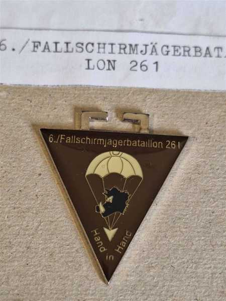 Brustanhänger Bundeswehr 6./ Fallschirmjägerbataillon 261 Hand in Hand Orden