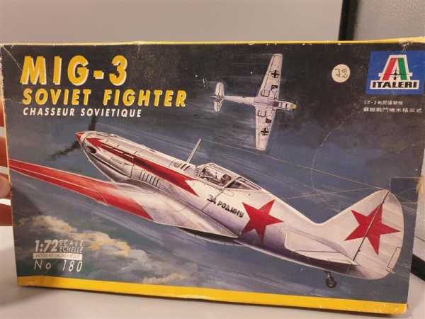 Italeri 180 MIG-3 Soviert Fighter Chasseur Sovietque Modellbau 1:72 Flugzeug