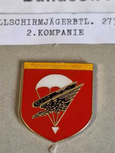 Brustanhänger Bundeswehr Orden Uniform Fallschirmjägerbataillon 273 2. Kompanie