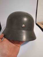 Stahlhelm Wehrmacht M35 Glocke Steelhelmet Militaria Q66 2 Embleme