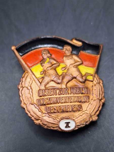 DDR Orden NVA Sportleistungsabzeichen Bronze Nadel Emaile I 1 Stufe