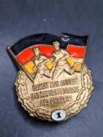 DDR Orden NVA Sportleistungsabzeichen Gold Nadel Emaile I...