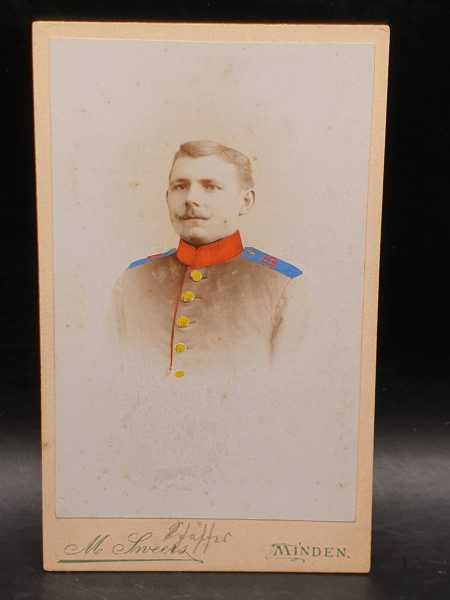 CDV um 1900 Militaria Schulterklappen Königlich Bayerische 15 Regiment Coloriert