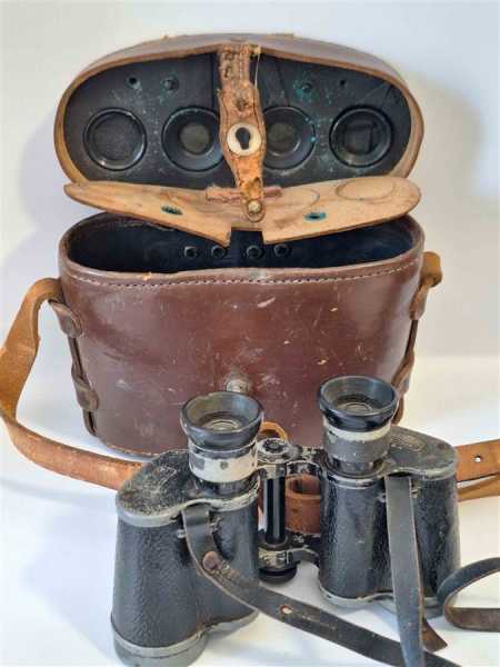 Fernglas Dienstglas Binoculars Carl Zeiss Jena Marineglas Tasche Etui ZUBEHÖR!