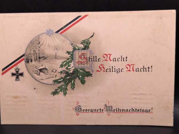 AK Ansichtskarte Postkarte Stille Nacht Eiserne Kreuz Gesegnete Weihnachtstage