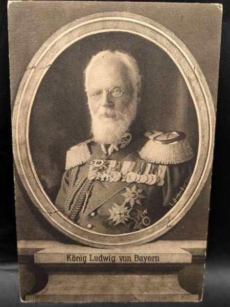 AK Ansichtskarte Postkarte König Ludwig von Bayern Große Ordensspange