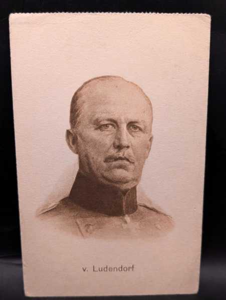 AK Ansichtskarte Postkarte v. Ludendorf General Feldpost 1917